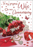 This romantic anniversary card design feels like a window into a private celebration in Bexley, illuminated by soft daylight that smooths every edge and deepens each colour. At the centre, a rounded cluster of red roses commands attention, their petals richly layered and almost velvety to the imagination, as if freshly arranged by a florist just off Bexley High Street. The roses are framed by sprigs of vivid greenery, the leaves polished and gently curved, creating a natural nest that sets off the flowers' intense crimson hues. Nearby, an elegant envelope rests partially in view, creamy and understated, evoking the anticipation of opening a carefully chosen card filled with loving words. A small heart-shaped keepsake box in vivid red sits close to the blooms, its surface smooth and reflective, suggesting precious tokens tucked inside-perhaps a ring, a tiny note, or a shared secret. Draped gracefully across the composition, a delicate piece of jewellery adds a soft metallic shimmer, its curved lines echoing the shape of intertwined hearts. Scattered across the background are tiny red hearts and sparkling decorations, catching the light like little stars on a clear evening over Bexley's rooftops, guiding the eye toward the gently scripted anniversary message printed on the card. A single butterfly appears poised in mid-flight near the roses, adding movement and a sense of light-hearted joy, as though love itself has taken wing. The colour palette leans into warm reds, creamy whites, and soft golden reflections, the overall mood quiet yet deeply affectionate. It's an image that captures not just romance, but the comfort of enduring partnership, perfect for accompanying anniversary flowers delivered across Bexley.